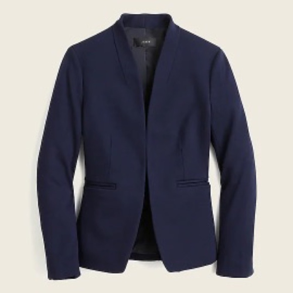J.CREW Going-out blazer in stretch twill, Navy, Size 0 NWT